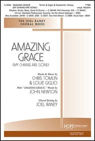 Amazing Grace TTBB choral sheet music cover Thumbnail